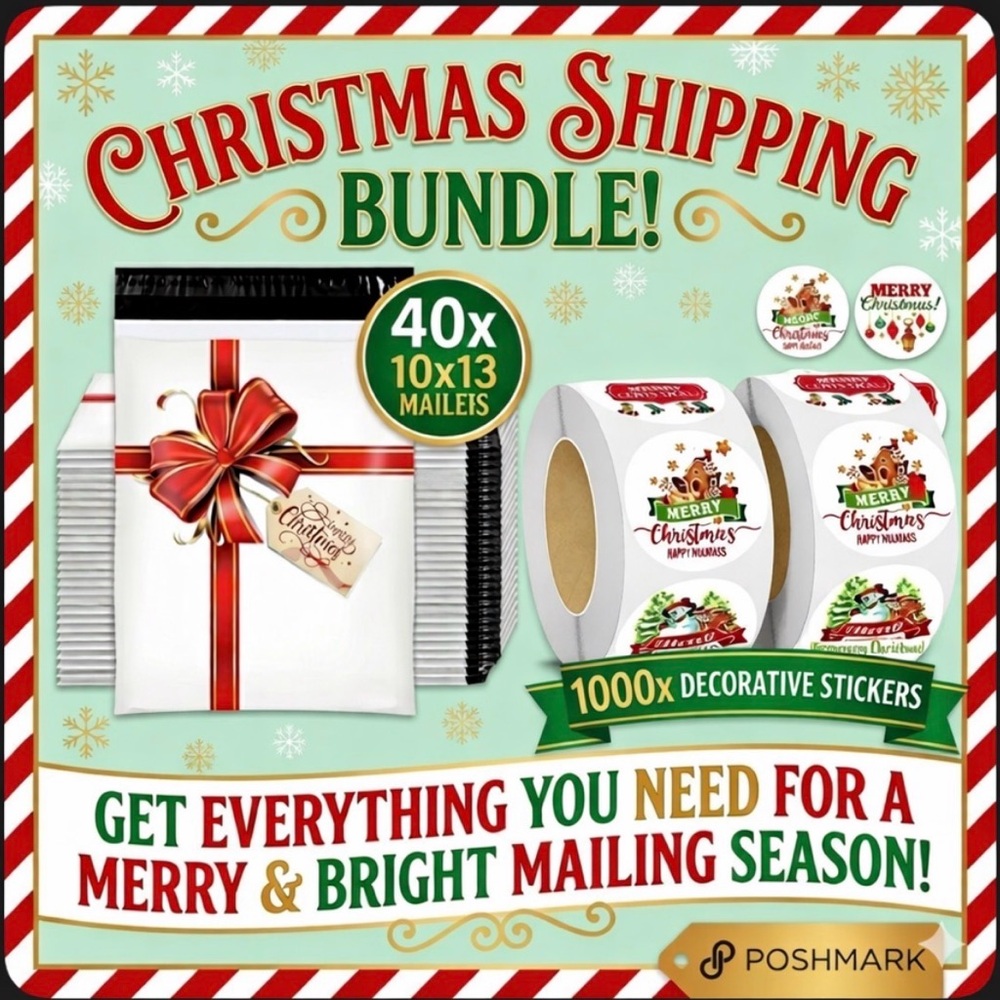 40 10x13 Poly Mailers & 1,000 Stickers
